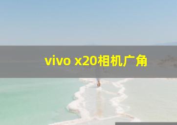 vivo x20相机广角